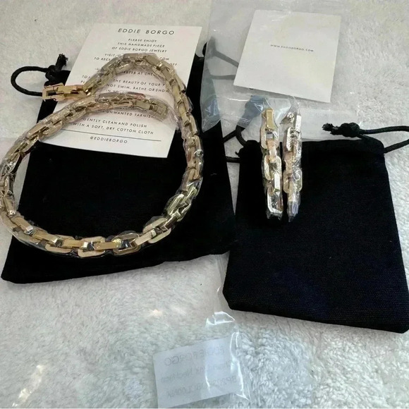 Eddie Borgo Supra Link Necklace and Earrings - Picture 4 of 6